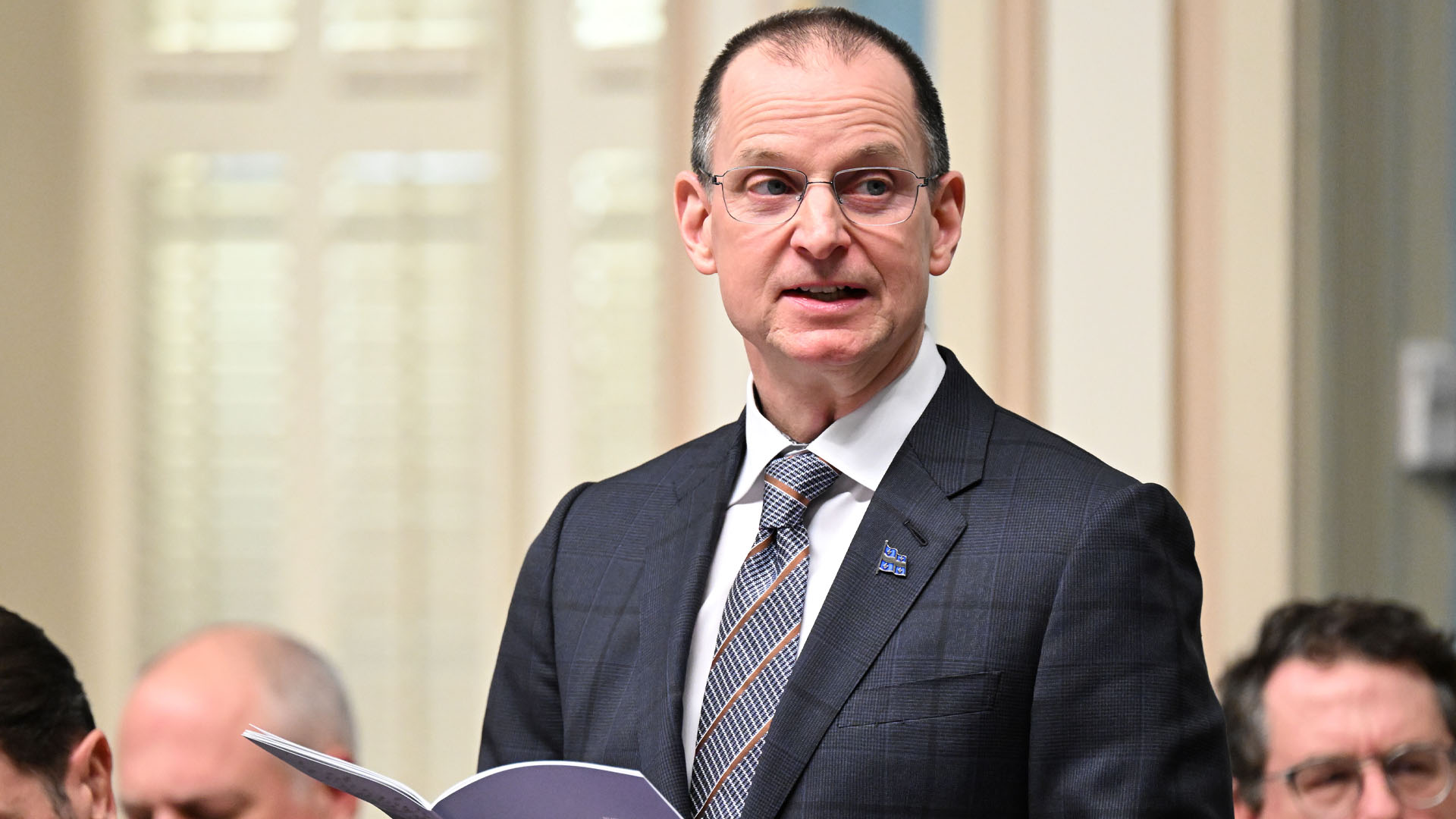 Quebec Finance Minister Eric Girard presents the 2024-2025 budget to the National Assembly.