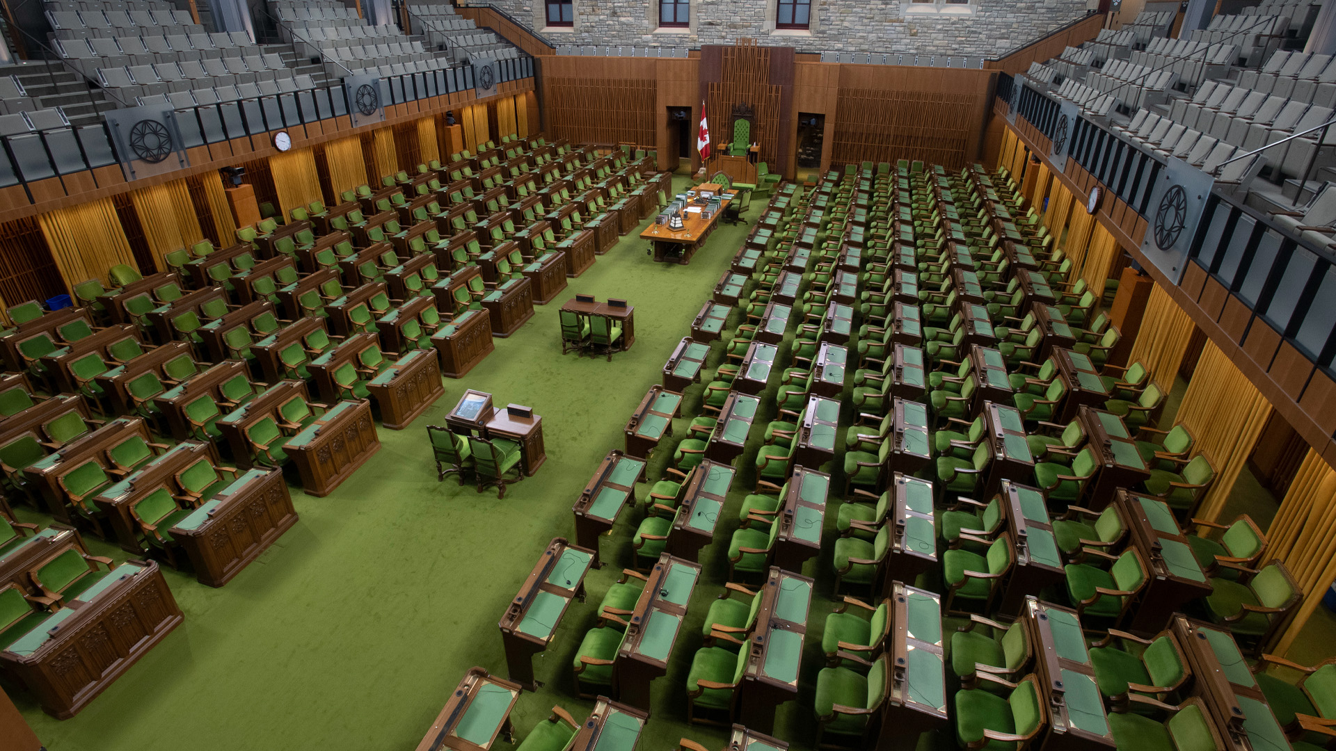 La Chambre des Communes, à Ottawa, vide.