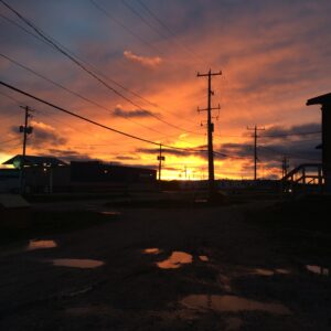 Attawapiskat sunset just before 10 p.m.